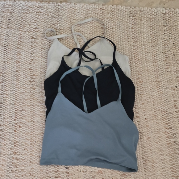 aerie Other - Set of Three Aerie Offline Sports Bra's in Black, Tan, and Green